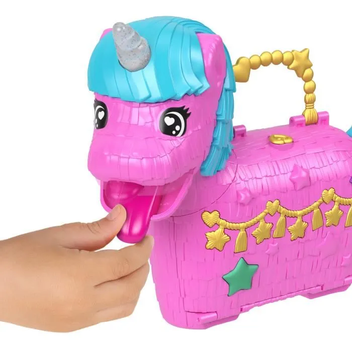 Mattel Polly Pocket Cofre Unicornio Partyland HYD96 Juguete con Muñecas y Accesorios 2