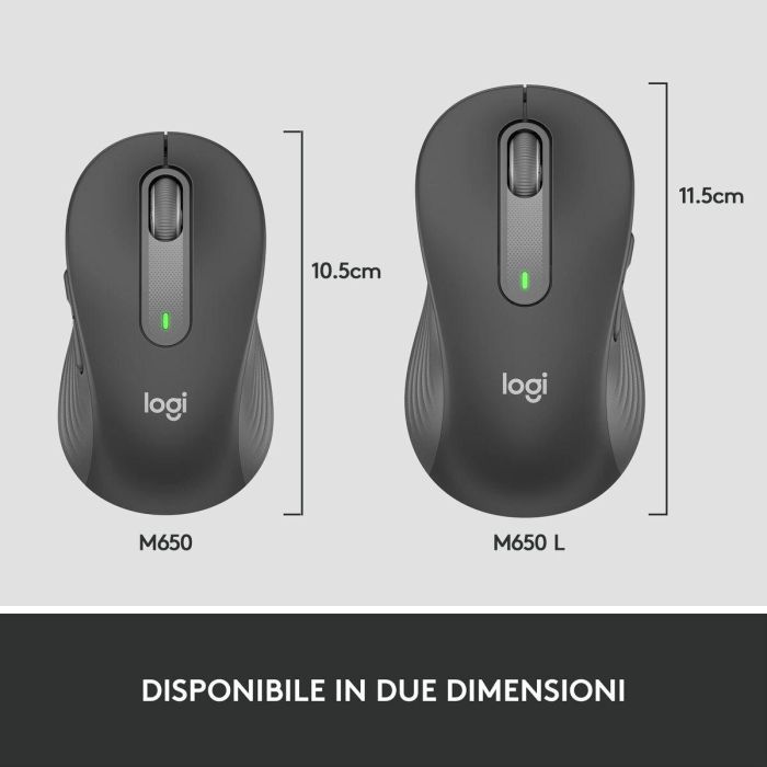 Logitech M650 L Signature for Business - Ratón Inalámbrico Ergonómico Grande con Logi Bolt, SilentTouch, 24 Meses Batería 6 Logitech M650 L Signature for Business - Ratón Inalámbrico Ergonómico Grande con Logi Bolt, SilentTouch, 24 Meses Batería 6