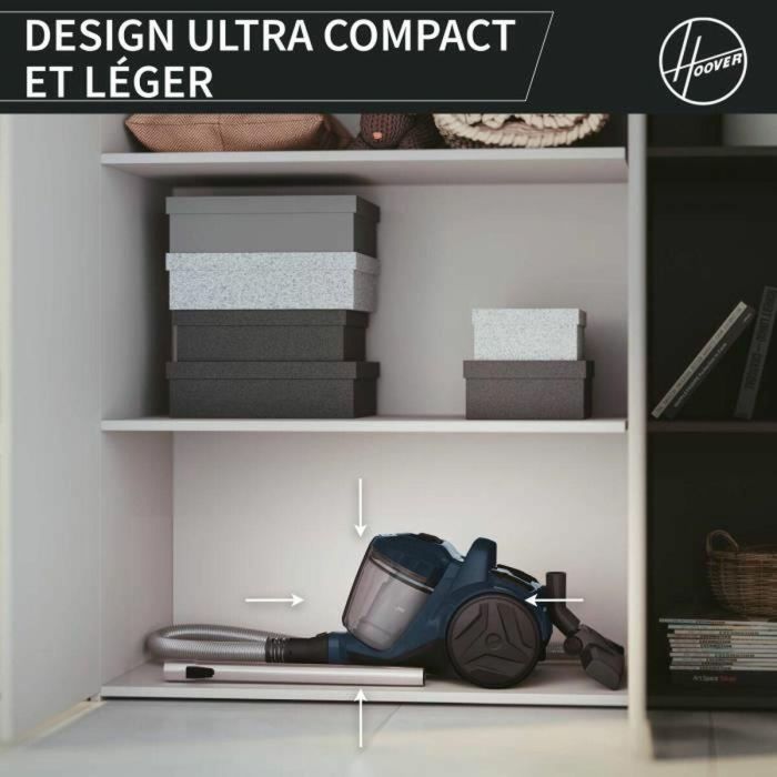 Hoover HP110HM Aspirador de bidón sin bolsa, 700 W, 78 dBA, 2 L, Azul 4