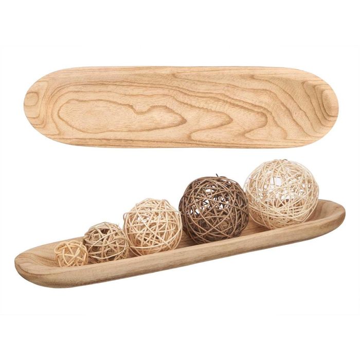 Giftdecor Centro de Mesa Decorativo Alargado de Madera Quemada 50 x 3 x 13 cm (12 Unidades) Giftdecor Centro de Mesa Decorativo Alargado de Madera Quemada 50 x 3 x 13 cm (12 Unidades)