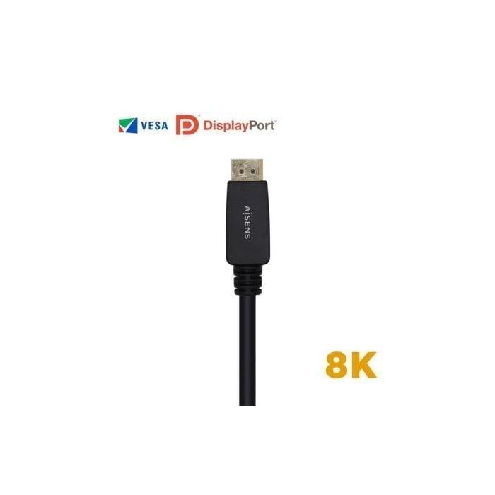 Aisens A149-0433 Cable DisplayPort 1.4 8K VESA Certificado DP Macho - DP Macho 3m Negro, 32.4 Gbps HBR3 1 Aisens A149-0433 Cable DisplayPort 1.4 8K VESA Certificado DP Macho - DP Macho 3m Negro, 32.4 Gbps HBR3 1