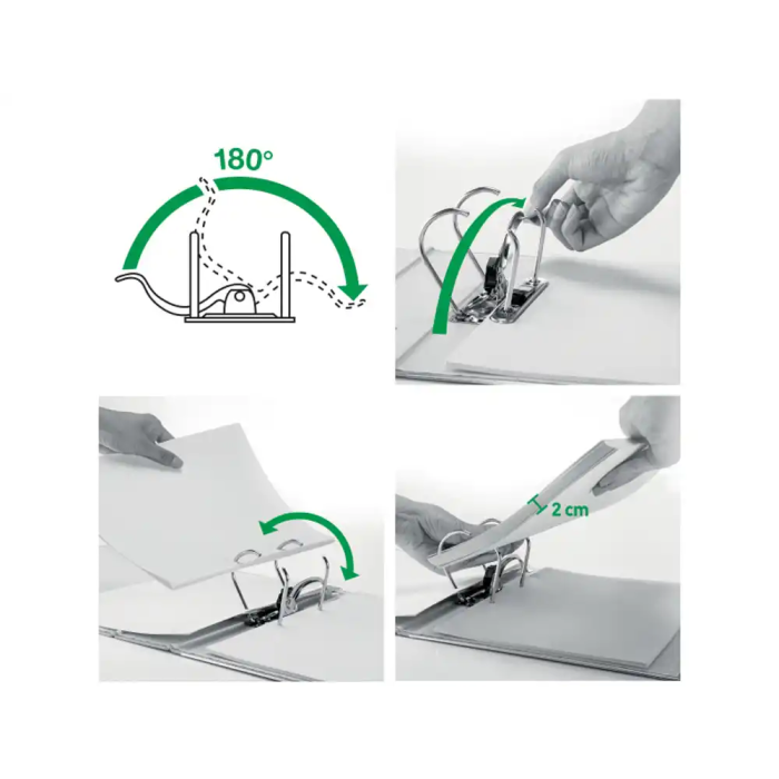 Archivador Palanca Leitz Active Solid Polyfoam A4 82Mm Verde (Set de 5) 2 Archivador Palanca Leitz Active Solid Polyfoam A4 82Mm Verde (Set de 5) 2