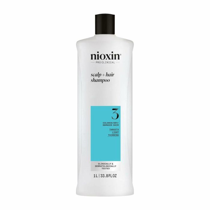 Nioxin Sistema 3 Champú para Cabello Teñido y Dañado con Debilitamiento Leve 1000 ml
