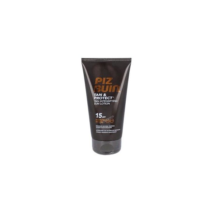 Piz Buin Tan & Protect Loción Solar Corporal SPF15 150 ml - Hidrata y Previene Descamación para Bronceado Duradero