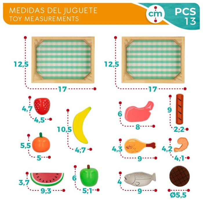 Set de Alimentos de Juguete Woomax 12 Piezas (4 Unidades) 2