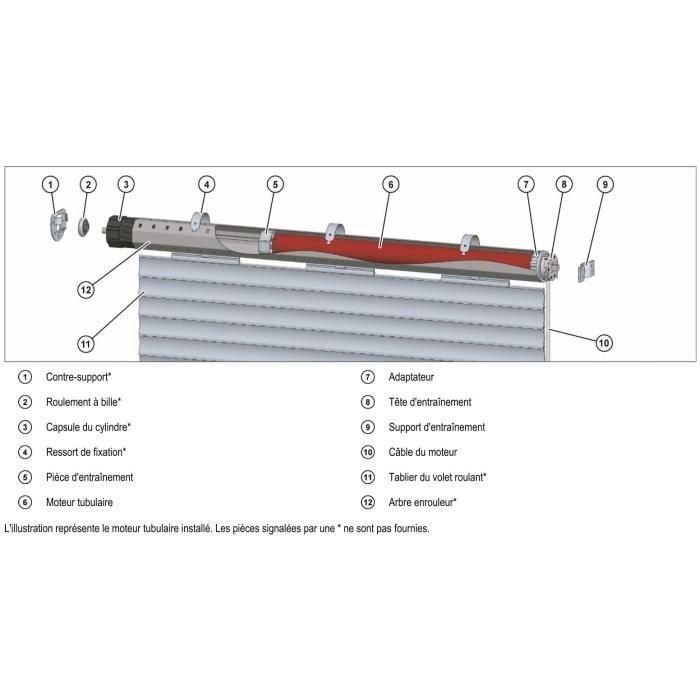 Superrollo SR20110 Motor para persiana enrollable con cable RM10MS, Diámetro 40 mm, 10 Nm, Máx. 22 kg 5 Superrollo SR20110 Motor para persiana enrollable con cable RM10MS, Diámetro 40 mm, 10 Nm, Máx. 22 kg 5