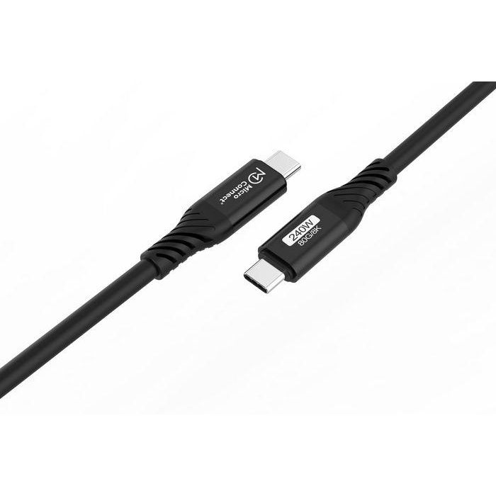 MicroConnect Cable USB-C 0.5m, 240W, 80Gbps, USB4 Gen 4, Carga Rápida, Vídeo Ultra HD 8K 1