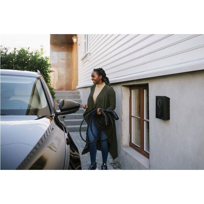 Zaptec Go Cargador de Pared para Vehículo Eléctrico 22kW Negro Asfalto Universal WiFi/4G, el más seguro y fácil de instalar 6