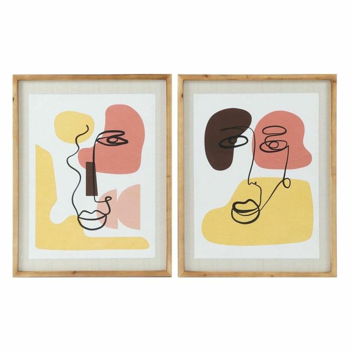 Cuadro Scandi DKD Home Decor Amarillo Granate 2 x 70 x 55 cm (2 Unidades) Cuadro Scandi DKD Home Decor Amarillo Granate 2 x 70 x 55 cm (2 Unidades)