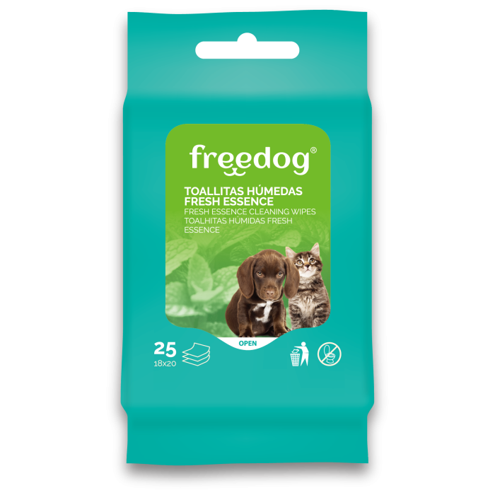 Freedog Toallitas Húmedas Fresh Aloe Pocket 25Ud 18x20 cm