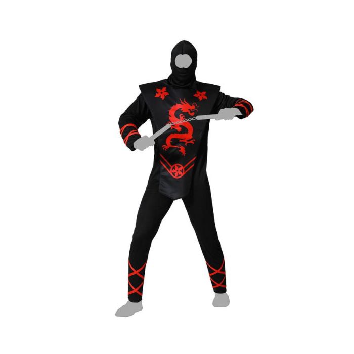 Disfraz Ninja Adulto Hombre Rojo XL 4 Disfraz Ninja Adulto Hombre Rojo XL 4