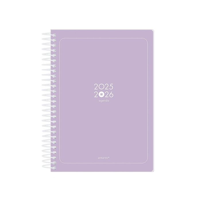 Agenda Escolar Antartik 25-26 Espiral Essentials Morado Diapagina A5 Bilingüe Papel Fsc 80 gr 1 Agenda Escolar Antartik 25-26 Espiral Essentials Morado Diapagina A5 Bilingüe Papel Fsc 80 gr 1
