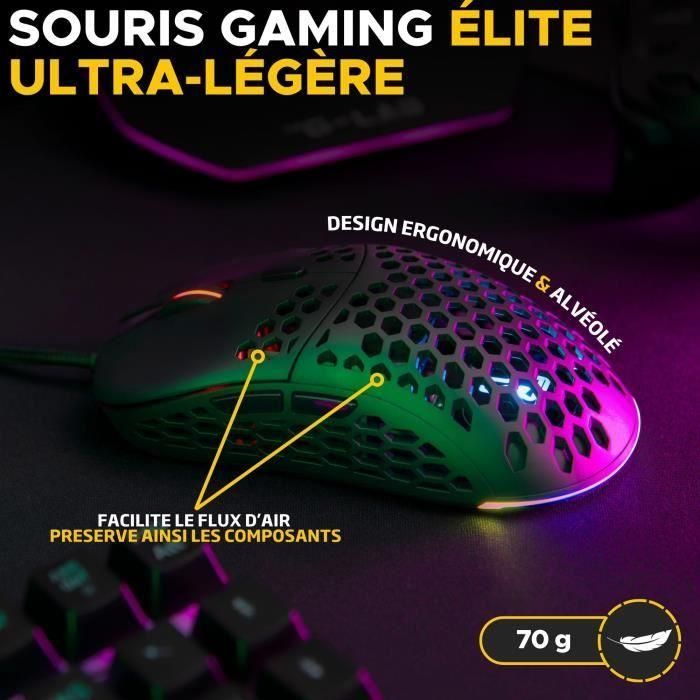 Ratón para juegos con cable - The G-Lab - KULT-OXYGEN - RGB - 12800 DPI - Negro 3 Ratón para juegos con cable - The G-Lab - KULT-OXYGEN - RGB - 12800 DPI - Negro 3