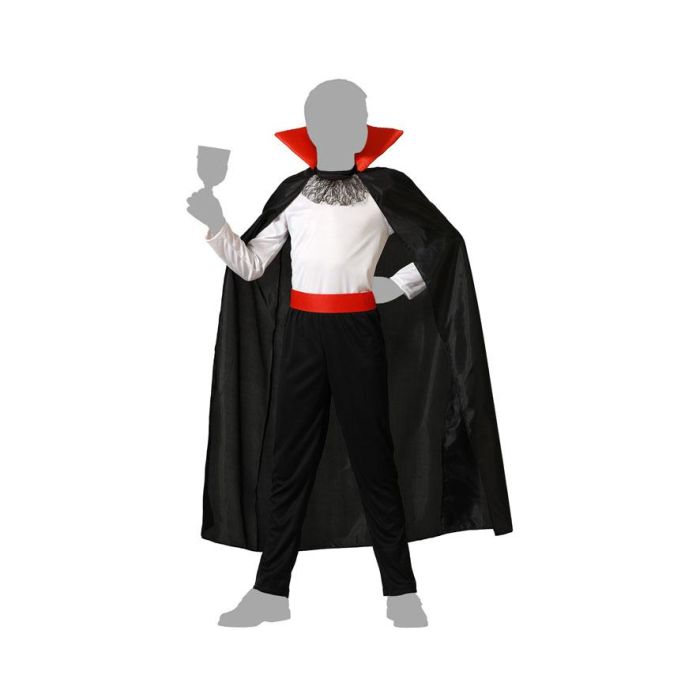 Disfraz Vampiro Camiseta Blanca Con Capa Niño Infantil 3-4 Años 4 Disfraz Vampiro Camiseta Blanca Con Capa Niño Infantil 3-4 Años 4