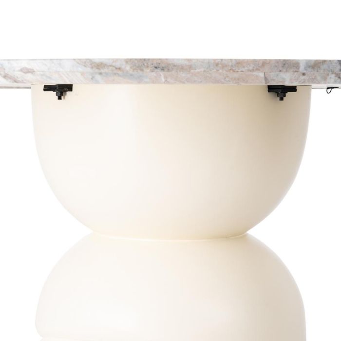 Mesa Comedor Mármol/Madera Salón 120 X 120 X 76 cm