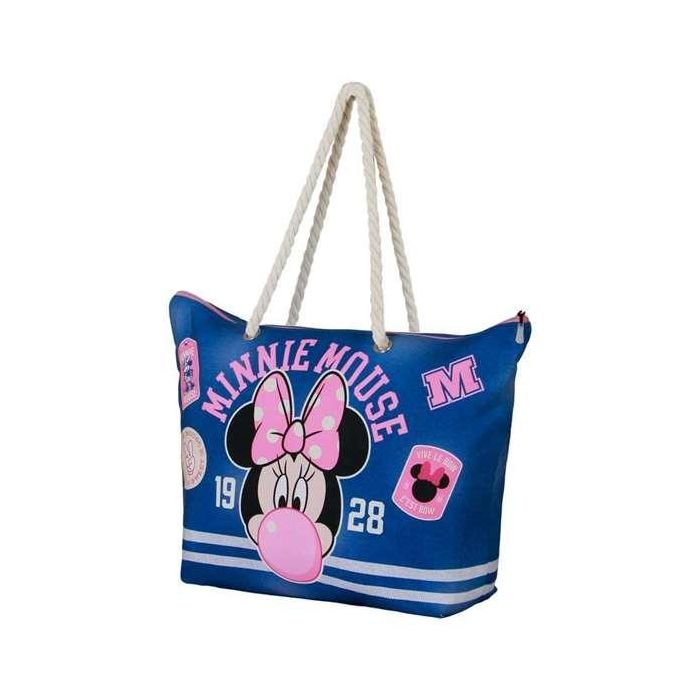 Karactermania Bolsa de Playa Soleil Minnie Mouse Varsity 52x17x37 cm Poliéster Azul 1 Karactermania Bolsa de Playa Soleil Minnie Mouse Varsity 52x17x37 cm Poliéster Azul 1