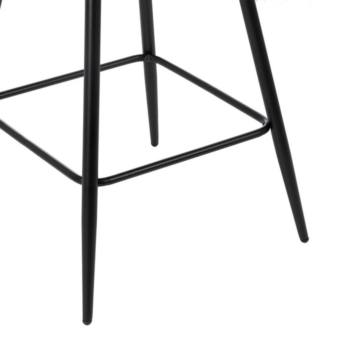 Taburete Negro Tejido-Metal Salón 45 X 55 X 92 cm