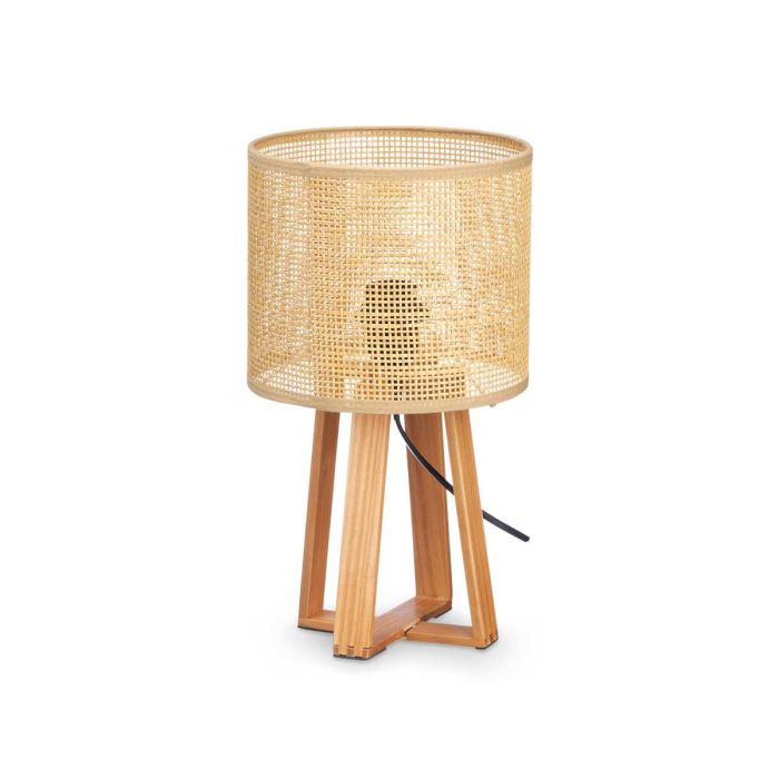 Lampara Sobremesa Pantalla Natural Cilindro 36 Cm Giftdecor (4 Unidades) 1 Lampara Sobremesa Pantalla Natural Cilindro 36 Cm Giftdecor (4 Unidades) 1