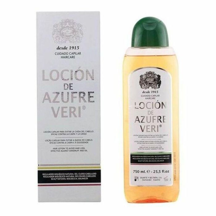 Azufre Veri Loción Anti-Caída - Tratamiento para Cabello, Caspa y Grasa, 750 ml 1 Azufre Veri Loción Anti-Caída - Tratamiento para Cabello, Caspa y Grasa, 750 ml 1