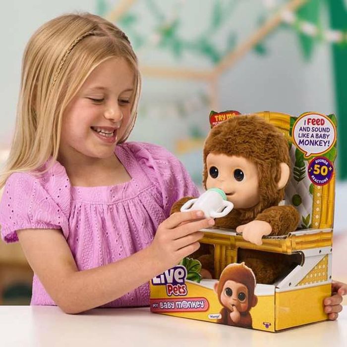 Mascota my baby monkey little live pets superinteractivo con más de 40 sonidos y reacciones ¡le encanta columpiarse! 8