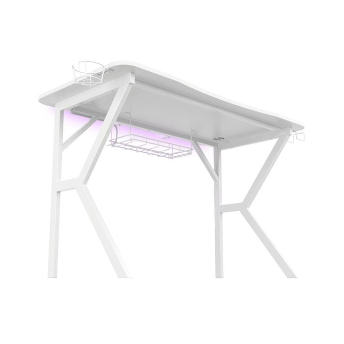 GENESIS Holm 320 RGB Mesa Gaming Blanca, Iluminación RGB, Hub USB 3.0, Carga Inalámbrica, Soporte Auriculares y Monitor 120x60 cm 7 GENESIS Holm 320 RGB Mesa Gaming Blanca, Iluminación RGB, Hub USB 3.0, Carga Inalámbrica, Soporte Auriculares y Monitor 120x60 cm 7