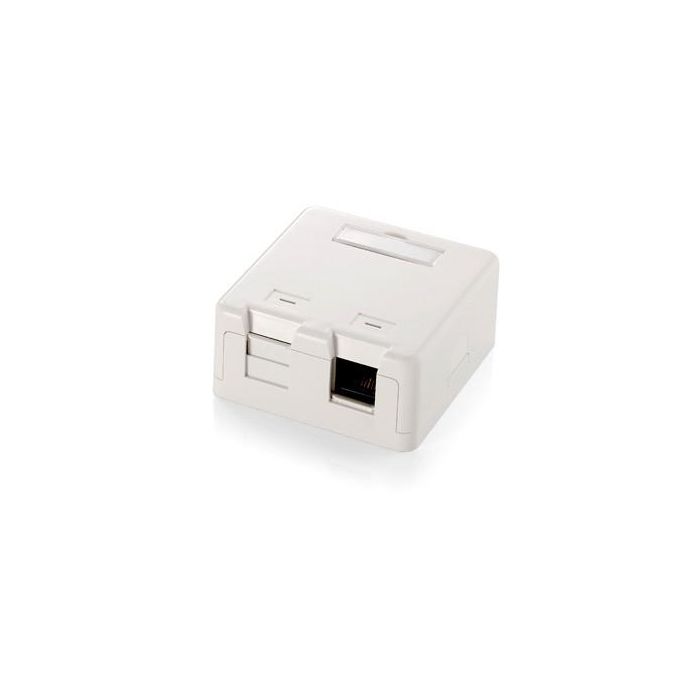 Equip Aufputzdose 2x Keystone Jack mit Abdeckung Premium ws