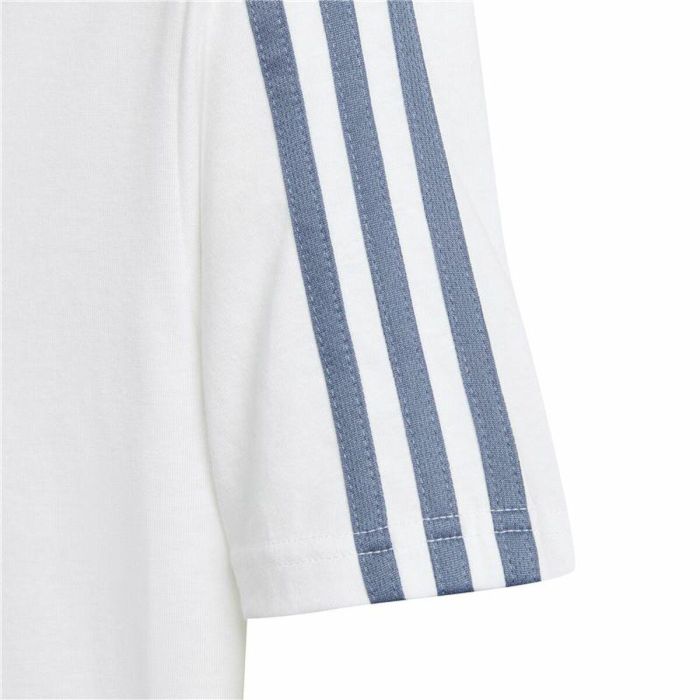 Camiseta de Manga Corta Infantil Adidas Essentials Blanco 3