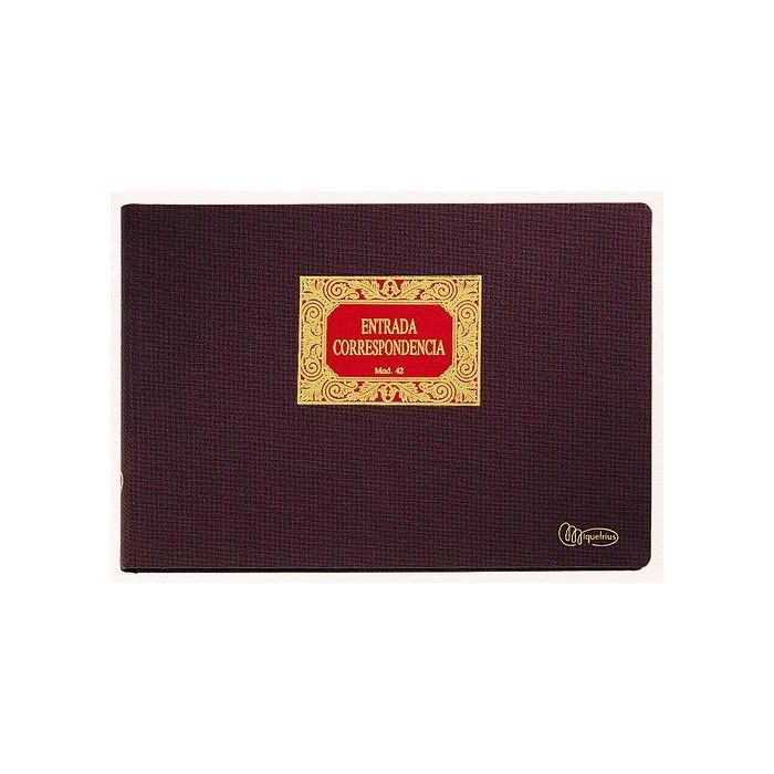 Miquelrius Libro n.42 Folio Apaisado 100 Hojas, Impresión Entrada de Correspondencia, 102g