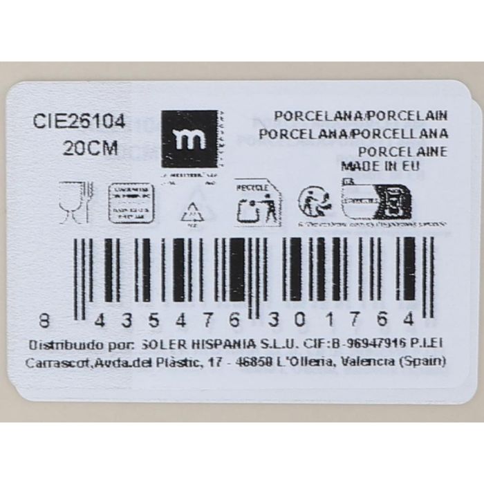 Plato Postre Cies 20 cm Monaco - Inde (6 Unidades) 1 Plato Postre Cies 20 cm Monaco - Inde (6 Unidades) 1