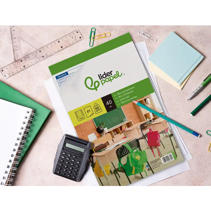Liderpapel Bloc examen horizontal folio 40 hojas 60 g/m² 8