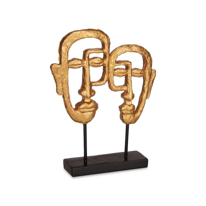 Cara Doble con Base Oro Giftdecor 27x32.5x10.5 cm - Poliresina (4 Unidades) 1 Cara Doble con Base Oro Giftdecor 27x32.5x10.5 cm - Poliresina (4 Unidades) 1