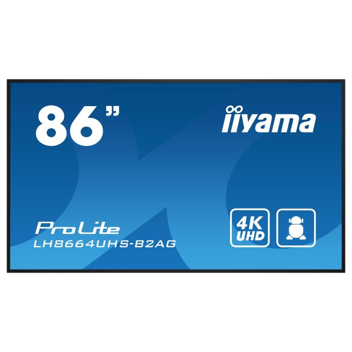 IIYAMA LH8664UHS-B2AG Pantalla 4K 85.6" 3840x2160 IPS 24/7 3xHDMI 2xUSB Wifi
