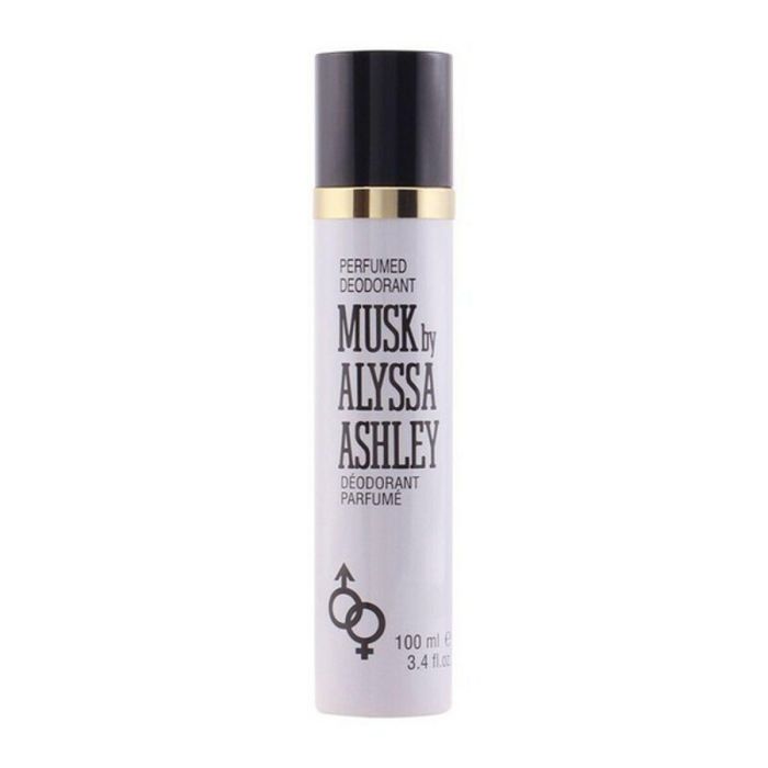 Alyssa Ashley Musk Desodorante Vaporizador Unisex 100 ml - Fragancia Floral Amaderada Almizclada, Suave y Protector para la Piel