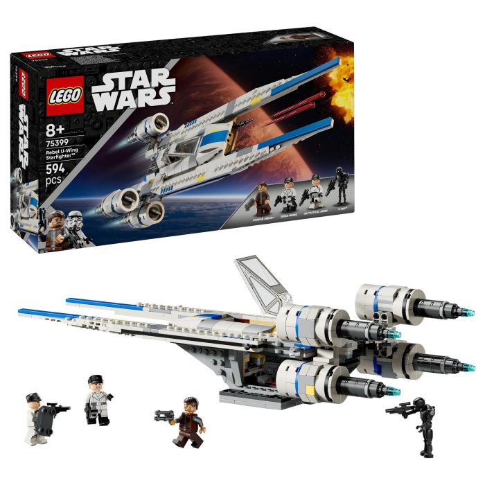 Lego Star Wars 75399 Caza Estelar Ala-U de la Alianza Rebelde Andor Set de Construcción para Niños de 8 Años en Adelante