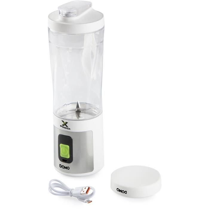 Licuadora portátil inalámbrica - DOMO - DO752BL - XPOWER - 120 W - 600 ml - Blanca 2 Licuadora portátil inalámbrica - DOMO - DO752BL - XPOWER - 120 W - 600 ml - Blanca 2