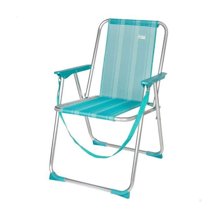 Silla playa aluminio plegable fija mediterran 53x44x76 cm 3