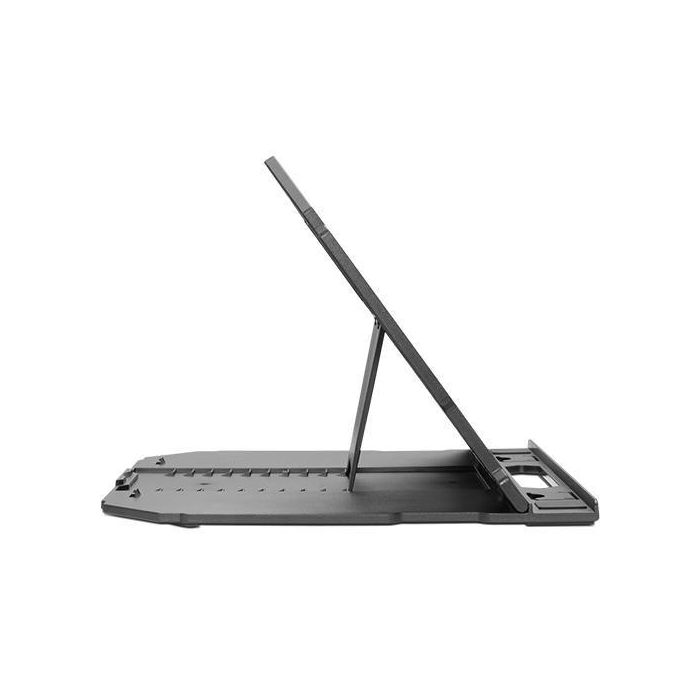 Lenovo Soporte para Portátil 2 en 1 Ergonómico Antideslizante con Orificios de Ventilación para Refrigeración Mejorada y Soporte Integrado para Teléfono 1