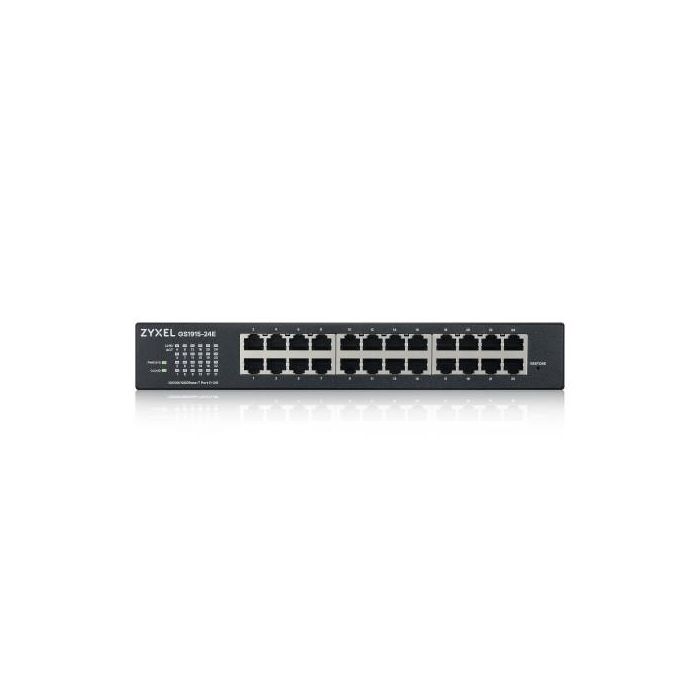 Zyxel GS1915-24E Switch Gestionado 24 Puertos Gigabit Ethernet, Sin Ventilador, Montaje en Rack, L2, 48 Gbit/s, GS1915-24E-EU0101F 1 Zyxel GS1915-24E Switch Gestionado 24 Puertos Gigabit Ethernet, Sin Ventilador, Montaje en Rack, L2, 48 Gbit/s, GS1915-24E-EU0101F 1