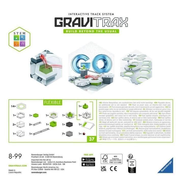Ravensburger 23705 Gravitrax GO Flexible - Circuito de mármol - Juego de construcción para Edad 8 2