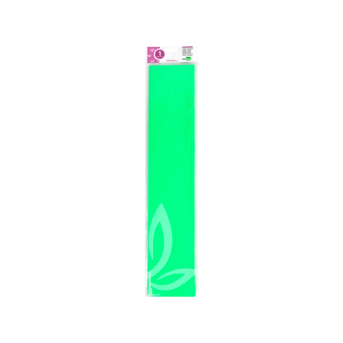Liderpapel Papel Crespón 50 cm x 2,5 m Verde Fluorescente 34g/m2 1