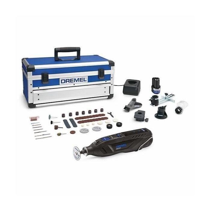 Herramienta multifunción inalámbrica Dremel 8260 de 12 V conectada (entregada con 65 accesorios + 5 adaptaciones)