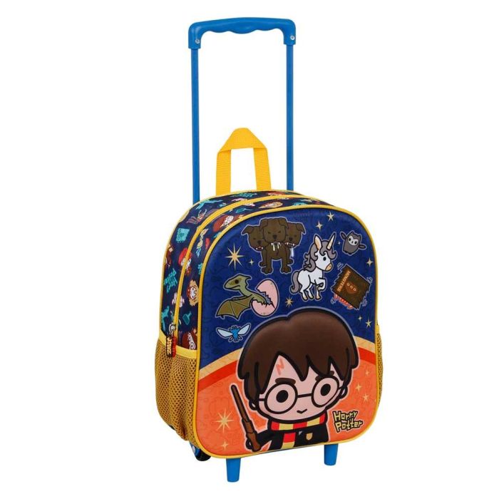 Mochila 3D con Ruedas Pequeña Crest Harry Potter Naranja 2 Mochila 3D con Ruedas Pequeña Crest Harry Potter Naranja 2