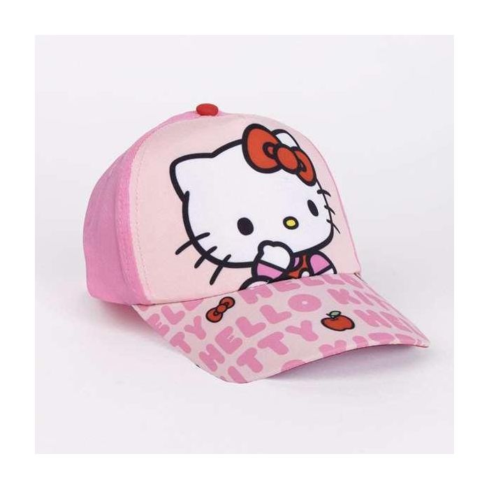 Hello Kitty Toalla de Playa y Baño con Gorra a Juego y Bolsa para Guardar, Color Rosa, Set Niños +3 Años - 33x27x7 cm 1