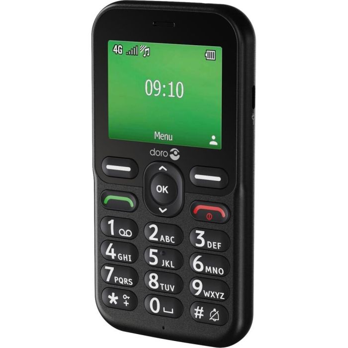 Doro E10 LTE Teléfono para personas mayores Negro con SIM única, 6,1 cm (2.4"), 4G, 1150 mAh 4