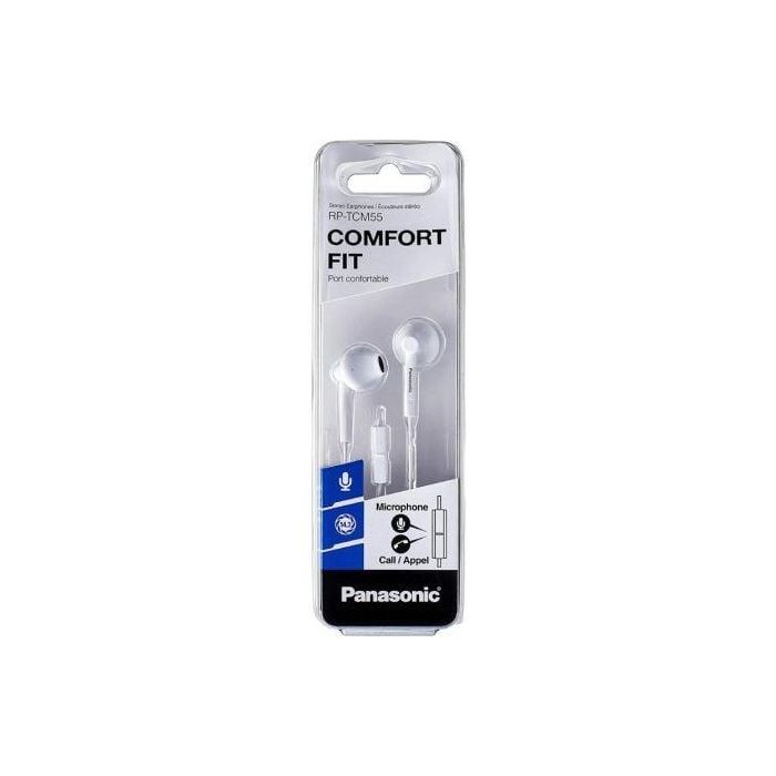 Panasonic RP-TCM55E-W Auriculares In-Ear con Micrófono y Control Remoto para Smartphone, Jack 3.5mm, Graves Potenciados, Blancos 3 Panasonic RP-TCM55E-W Auriculares In-Ear con Micrófono y Control Remoto para Smartphone, Jack 3.5mm, Graves Potenciados, Blancos 3