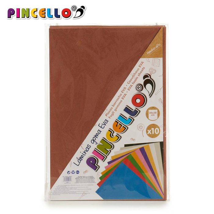 10 Láminas Goma Eva Marrón 20x30 cm - Pincello (24 Unidades) 1 10 Láminas Goma Eva Marrón 20x30 cm - Pincello (24 Unidades) 1