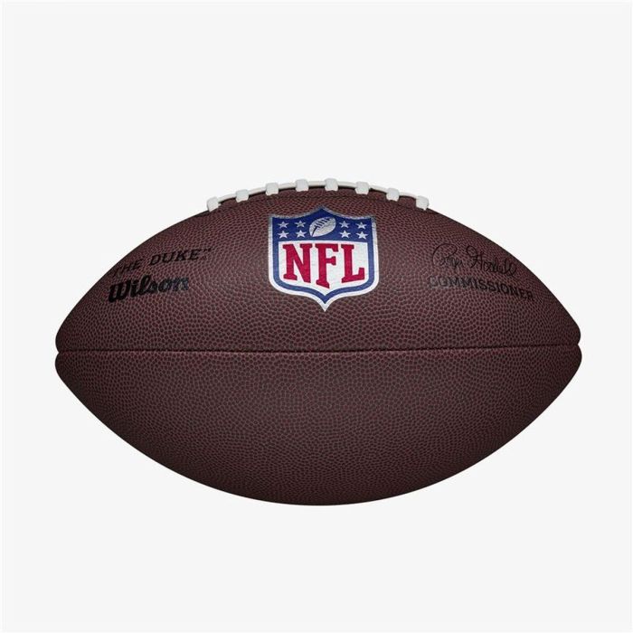 Balón de Rugby Wilson NFL Duke Replica FB Blanco Marrón 1