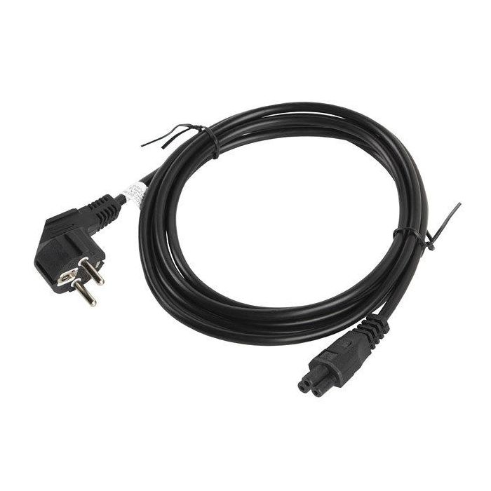 Lanberg CA-C5CA-11CC-003-BK Cable de Alimentación CEE 7/7 a C5 Angular Negro 3m 1