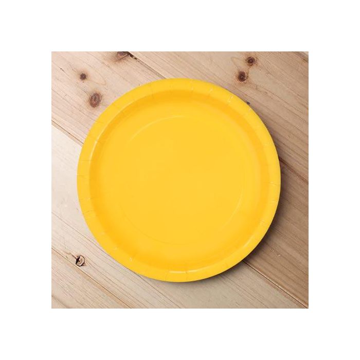Set de 10 platos de cartón amarillo soja 20 cm Algon (36 Cajas) 4 Set de 10 platos de cartón amarillo soja 20 cm Algon (36 Cajas) 4