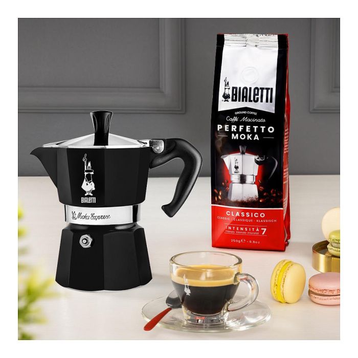 Bialetti 4951 Cafetera Italiana Aluminio Negro 1 Taza 2 Bialetti 4951 Cafetera Italiana Aluminio Negro 1 Taza 2